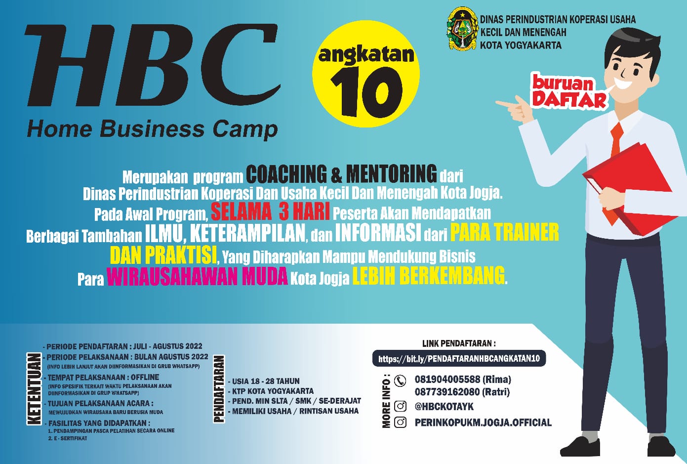 TELAH DIBUKA PENDAFTARAN HOME BUSINESS CAMP (HBC) ANGKATAN 10