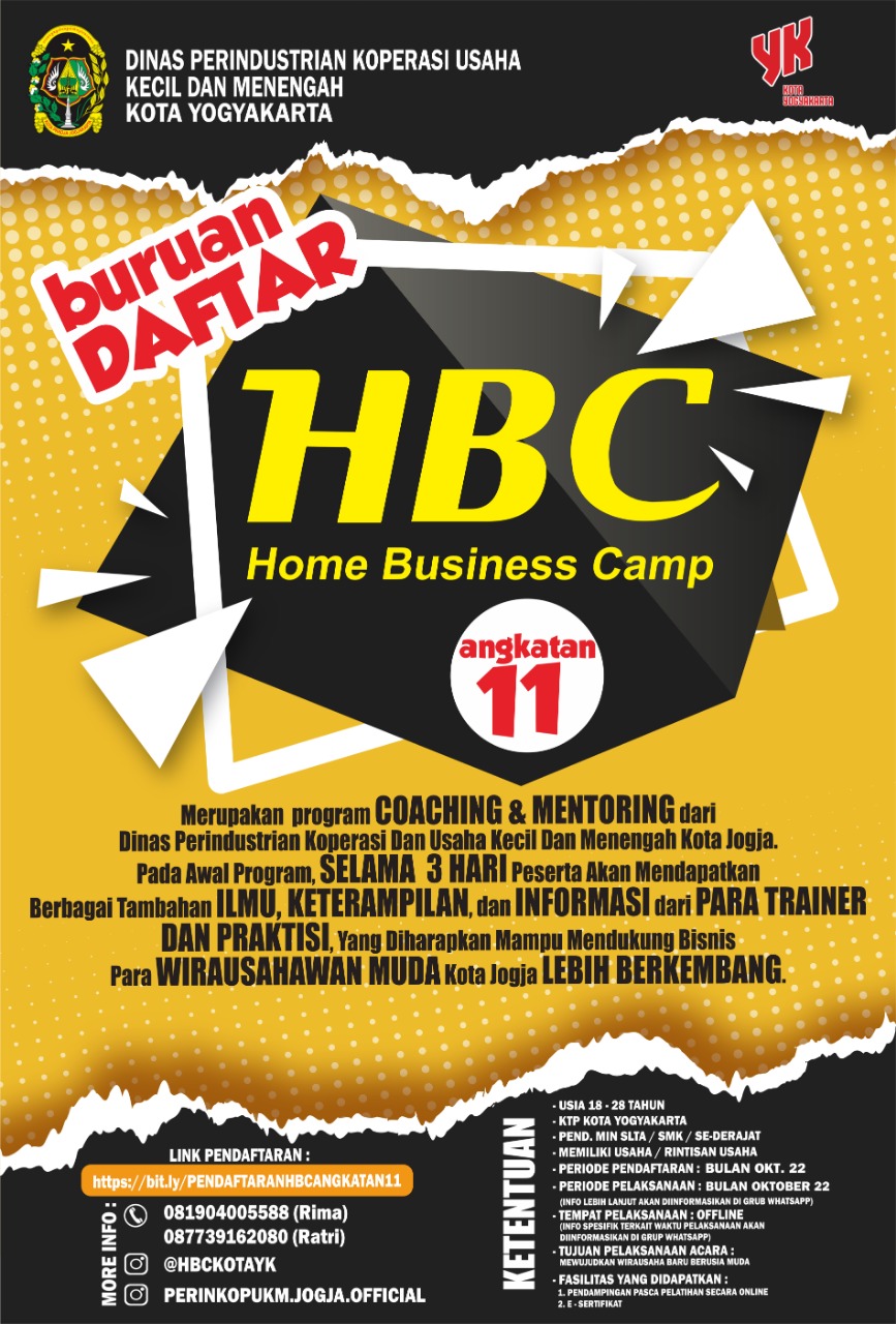 TELAH DIBUKA PENDAFTARAN HOME BUSINESS CAMP (HBC) ANGKATAN 11